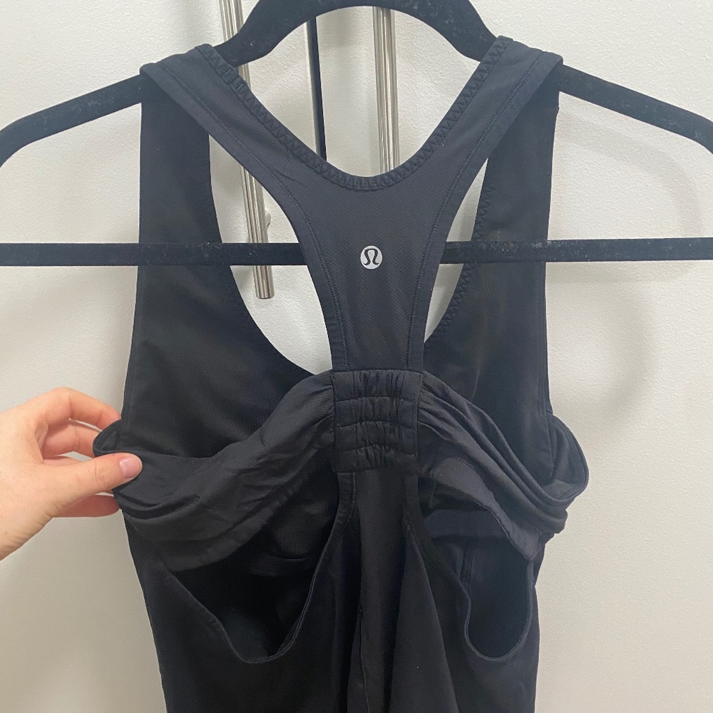 Lululemon Black Tank Top with Built In Sports Bra